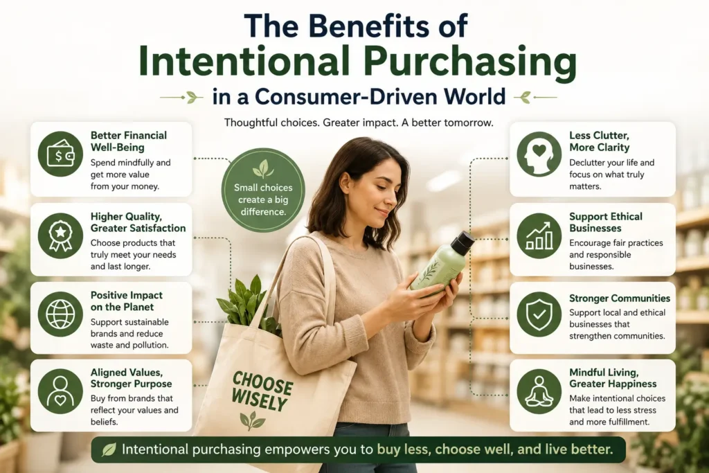 Thoughtful shopper comparing products before making a purchase, highlighting intentional buying habits in a consumer-driven world.
