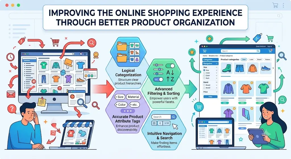 A well-organized online shopping interface displaying neatly categorized products, making browsing, comparison, and purchasing faster and more convenient.